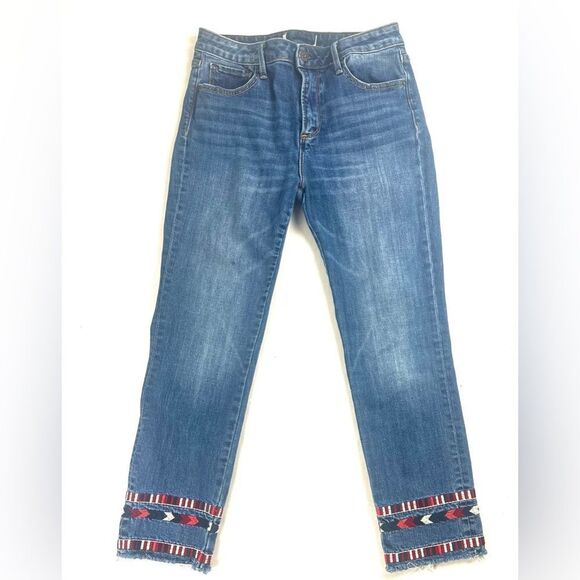 Driftwood Collette Embroidered Crop Jeans - Picture 1 of 9